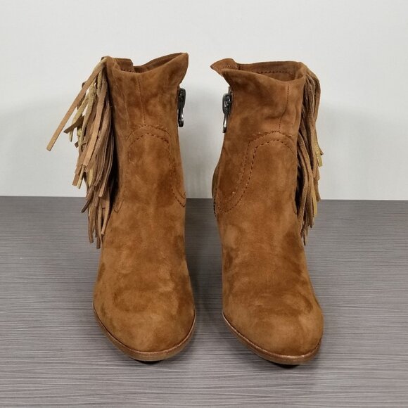 Sam Edelman Louie Bootie, Cognac Suede, Womens Size 5 M / 35 - Picture 2 of 12